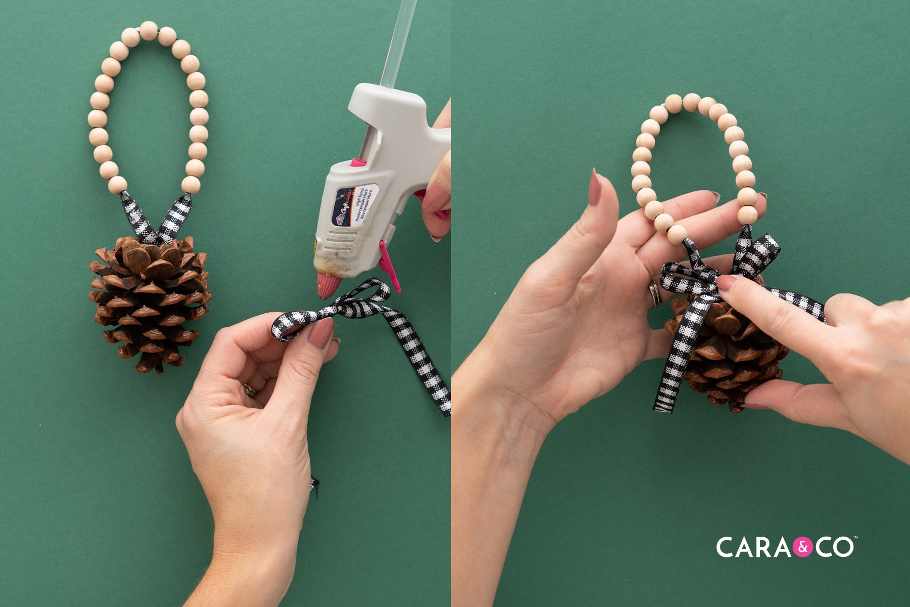 Hot Glue and Pinecone Craft - DIY Tutorial - Cara & Co