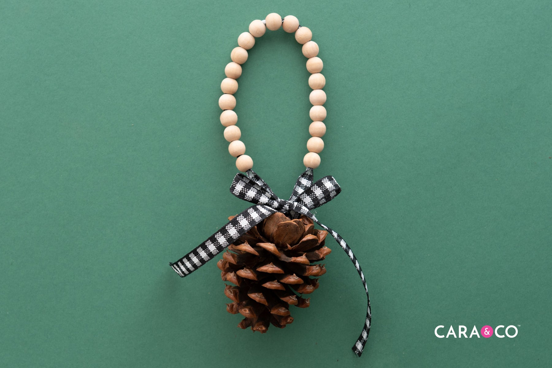 Finished Pinecone Ornament - Step-by-Step Tutorial - Cara & Co