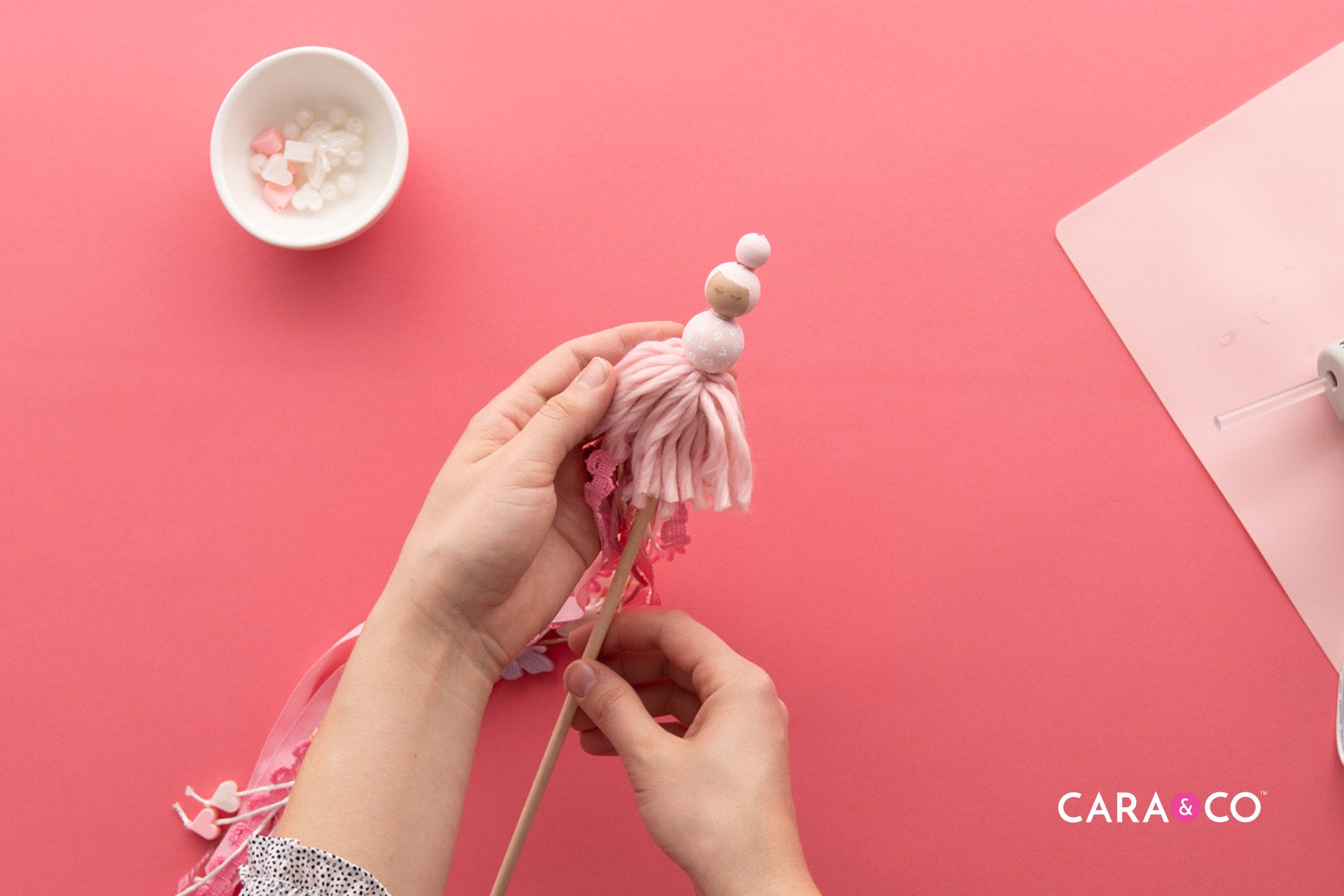 Your Finished Ballerina Wand - DIY Craft - Cara & Co