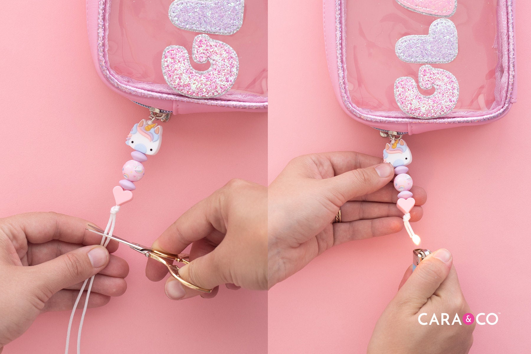 Trim Your Cord - Fuse your Ends - Zipper Pull Tutorial - CaraBLOG