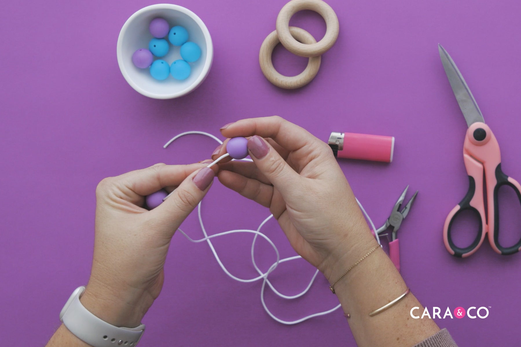 Teething Toy - DIY Tutorial - Silicone Beads - Cara & Co