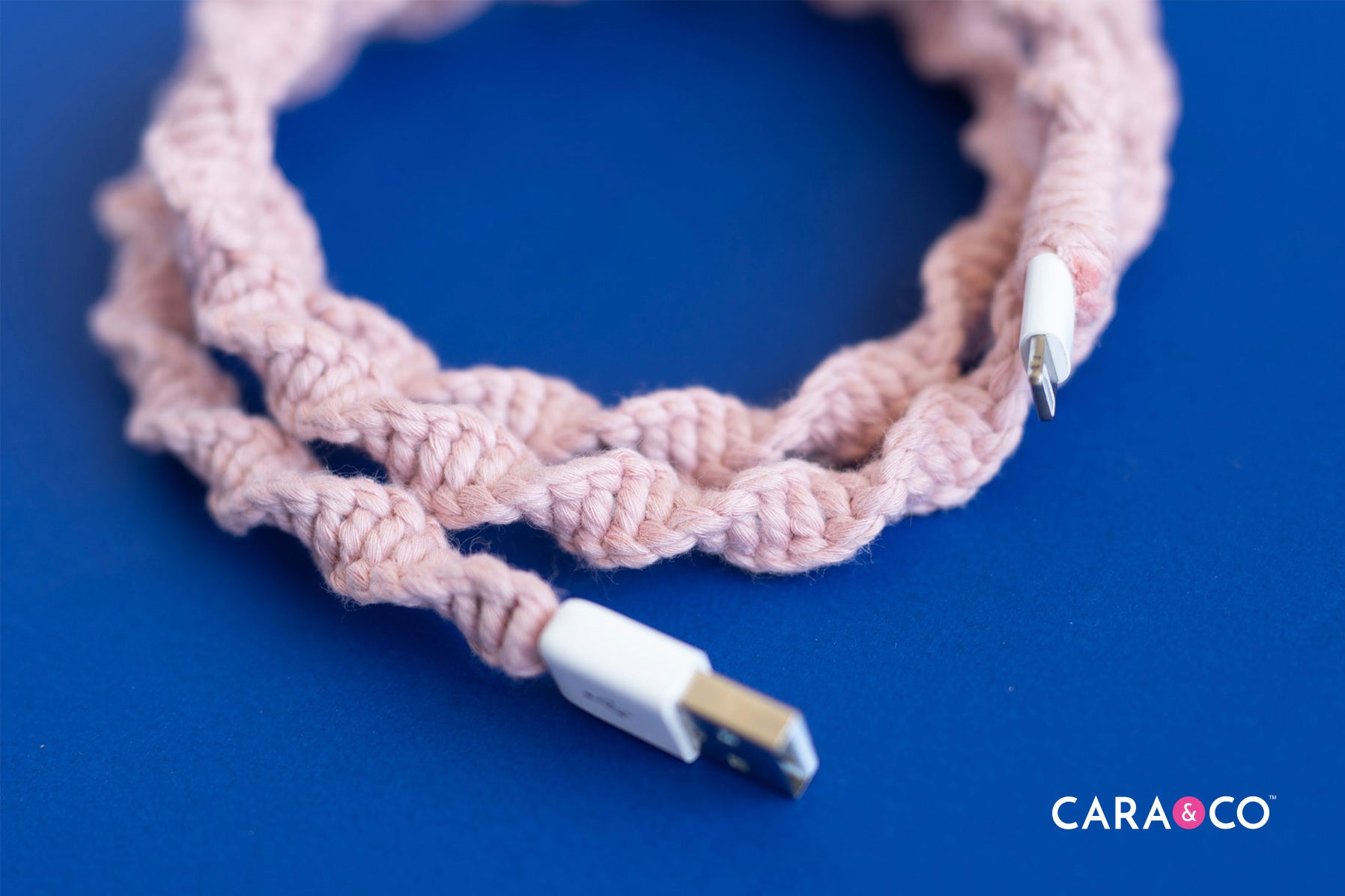 DIY Macrame phone charging cord - Cara & Co