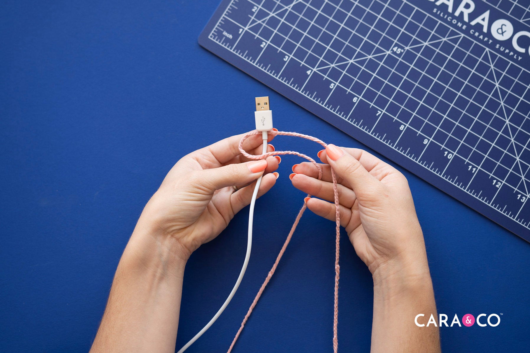 DIY Macrame phone charger cord - Cara & Co