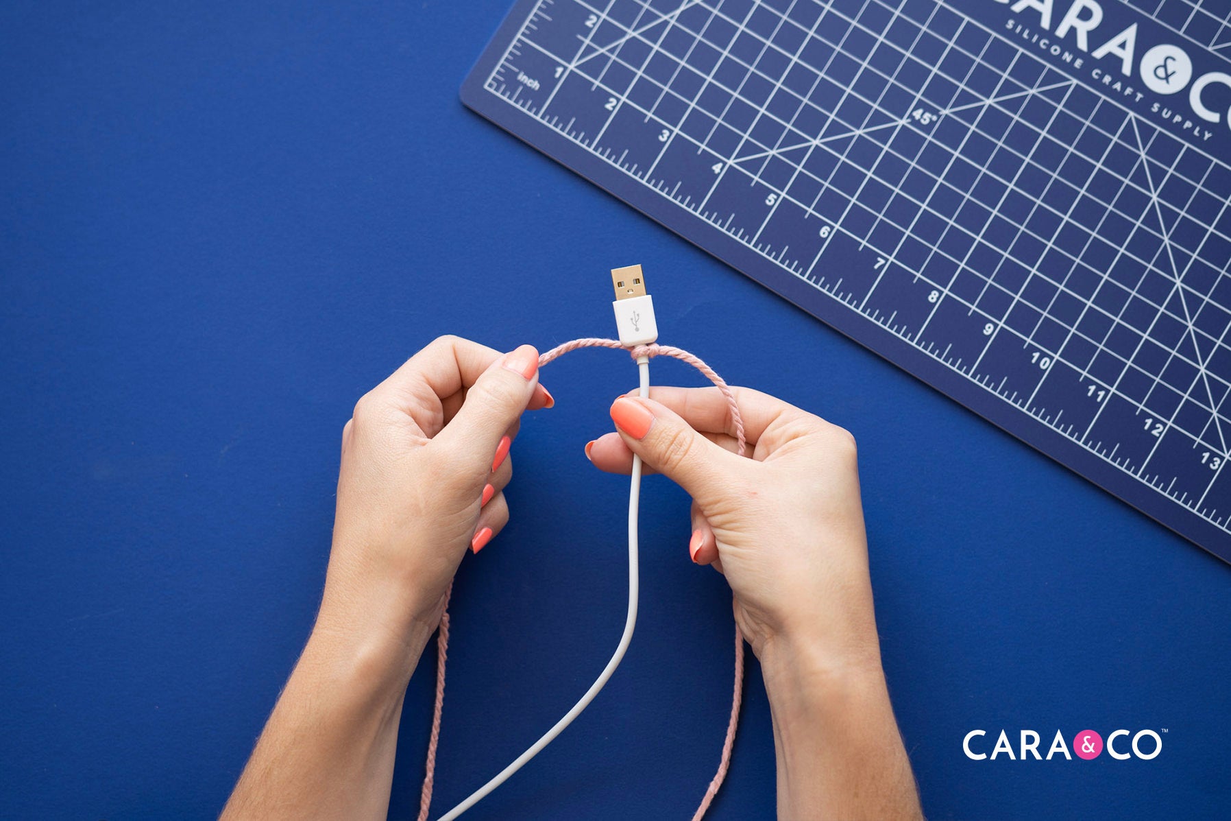 DIY Macrame phone charger cord - Cara & Co
