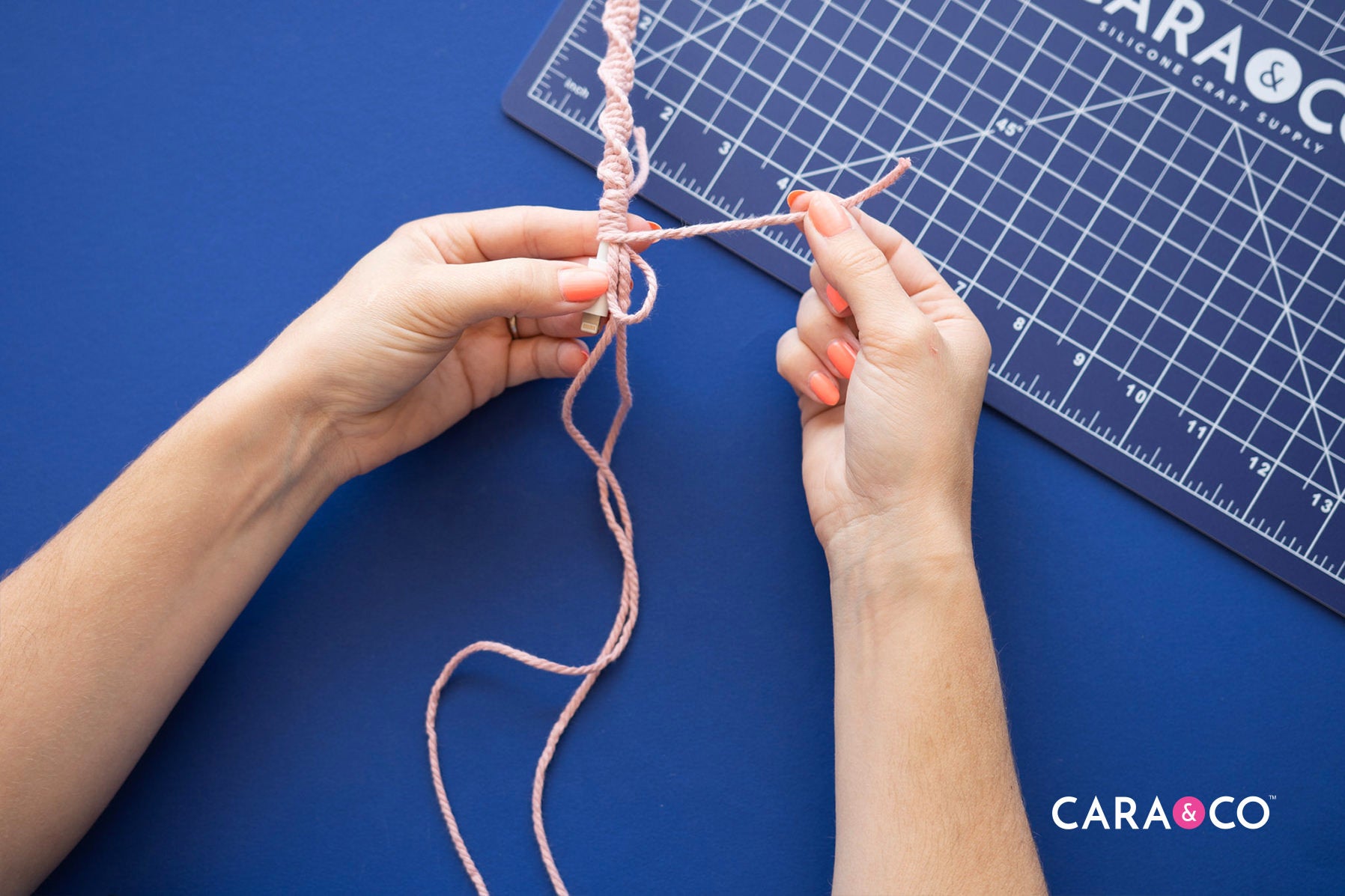Macrame braided phone charger cord - Cara & Co tutorials
