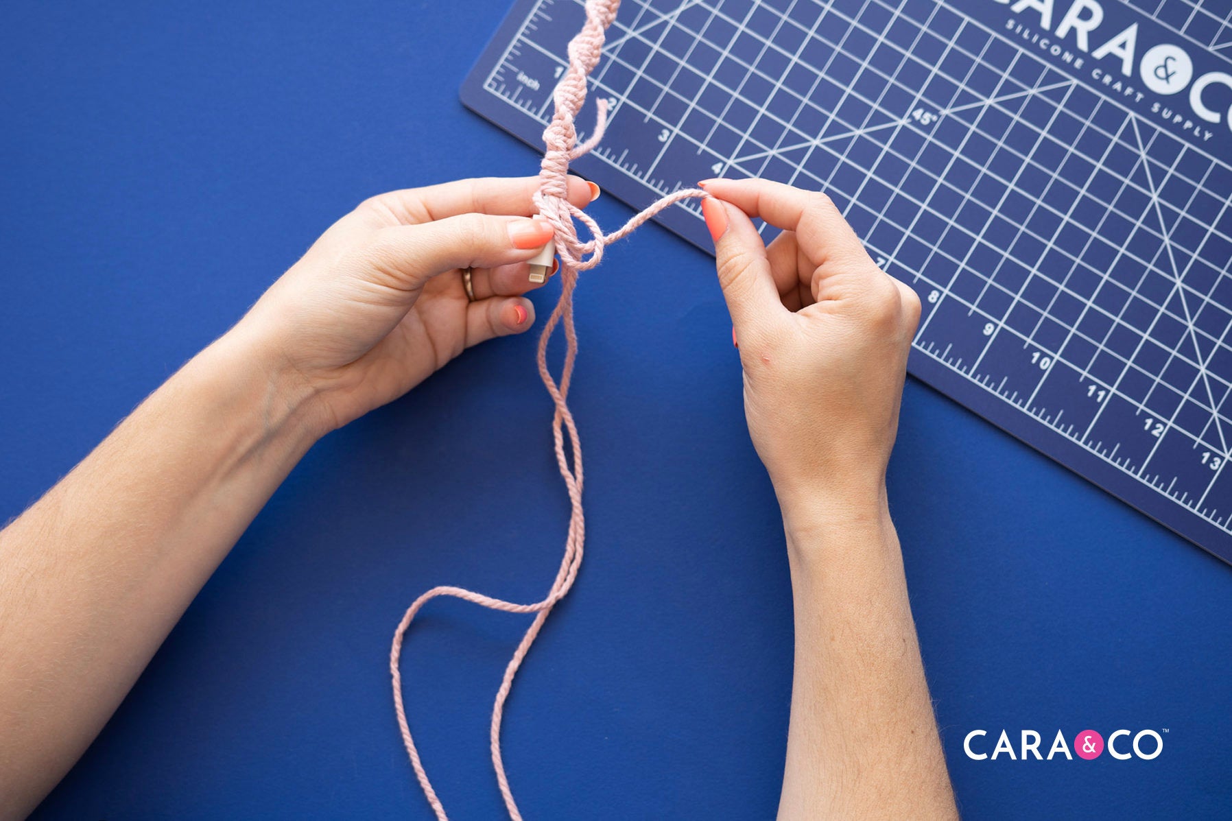 DIY macrame phone charger cord - Cara & Co
