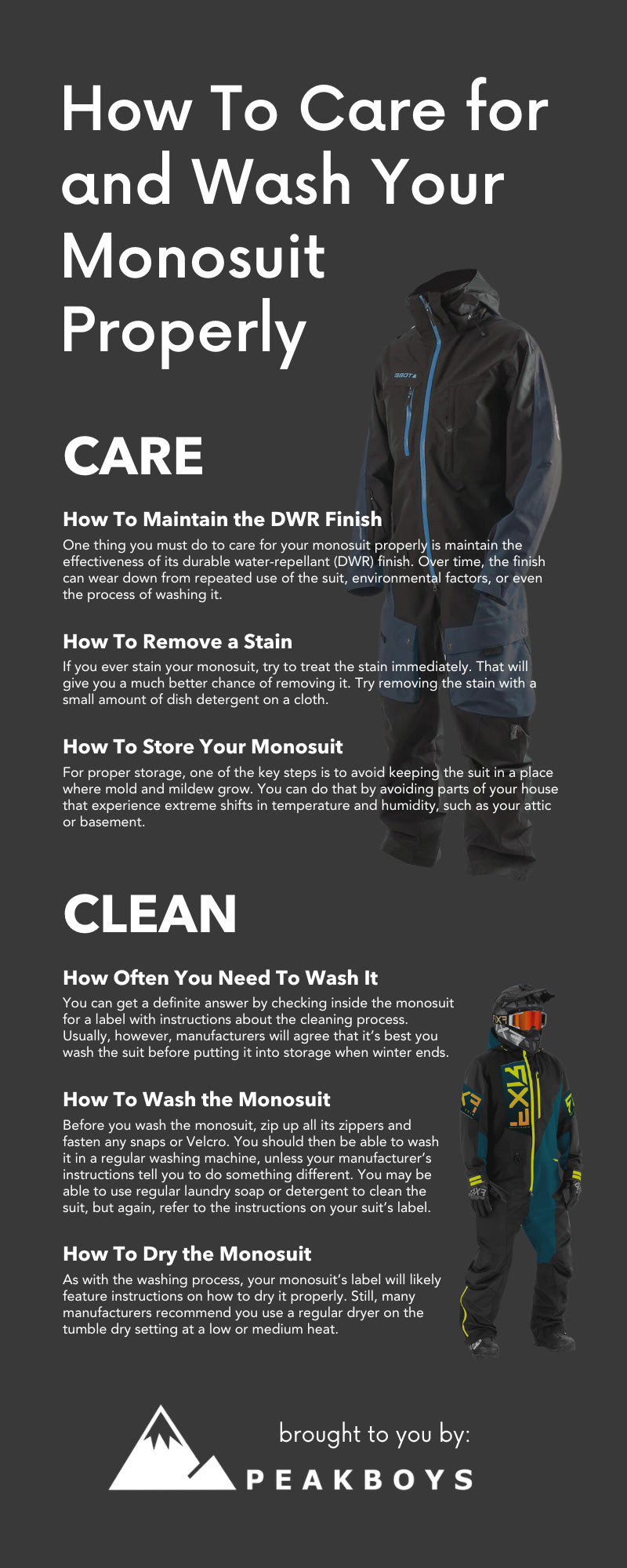 How To Care for and Wash Your Monosuit Properly