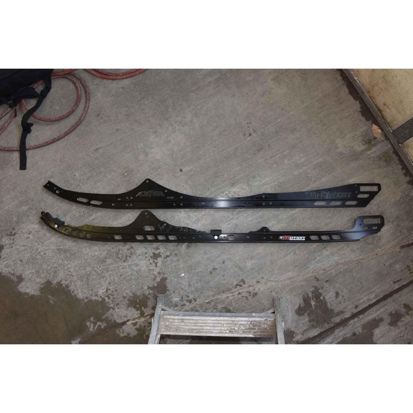 ski doo rail ice scratchers damaged rails