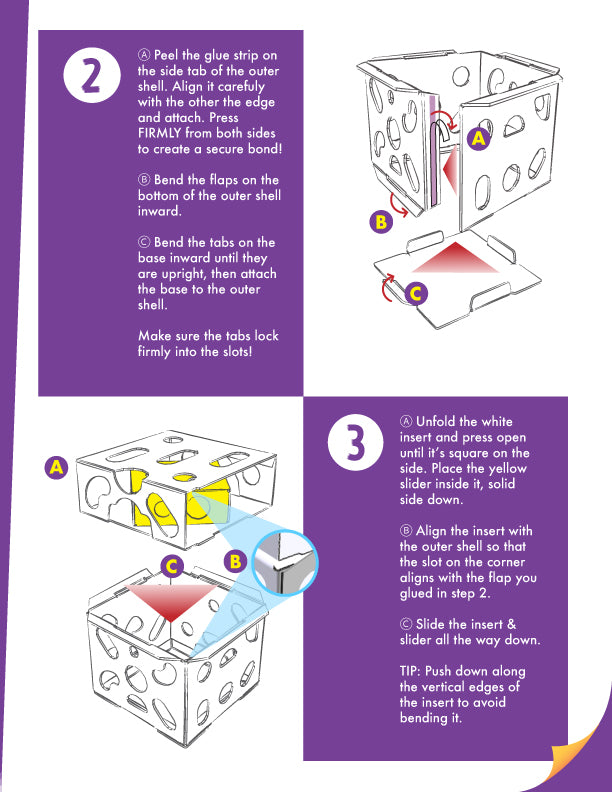 Cat Amazing Sliders Interactive Cat Treat Puzzle Assembly instructions Page 2