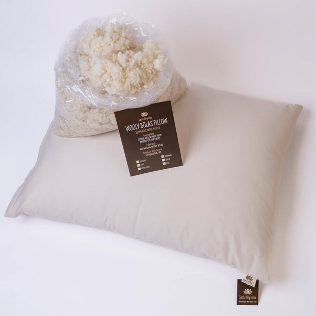 Natura Dream Mate Granulated Latex Wool Pillow Natural Linens