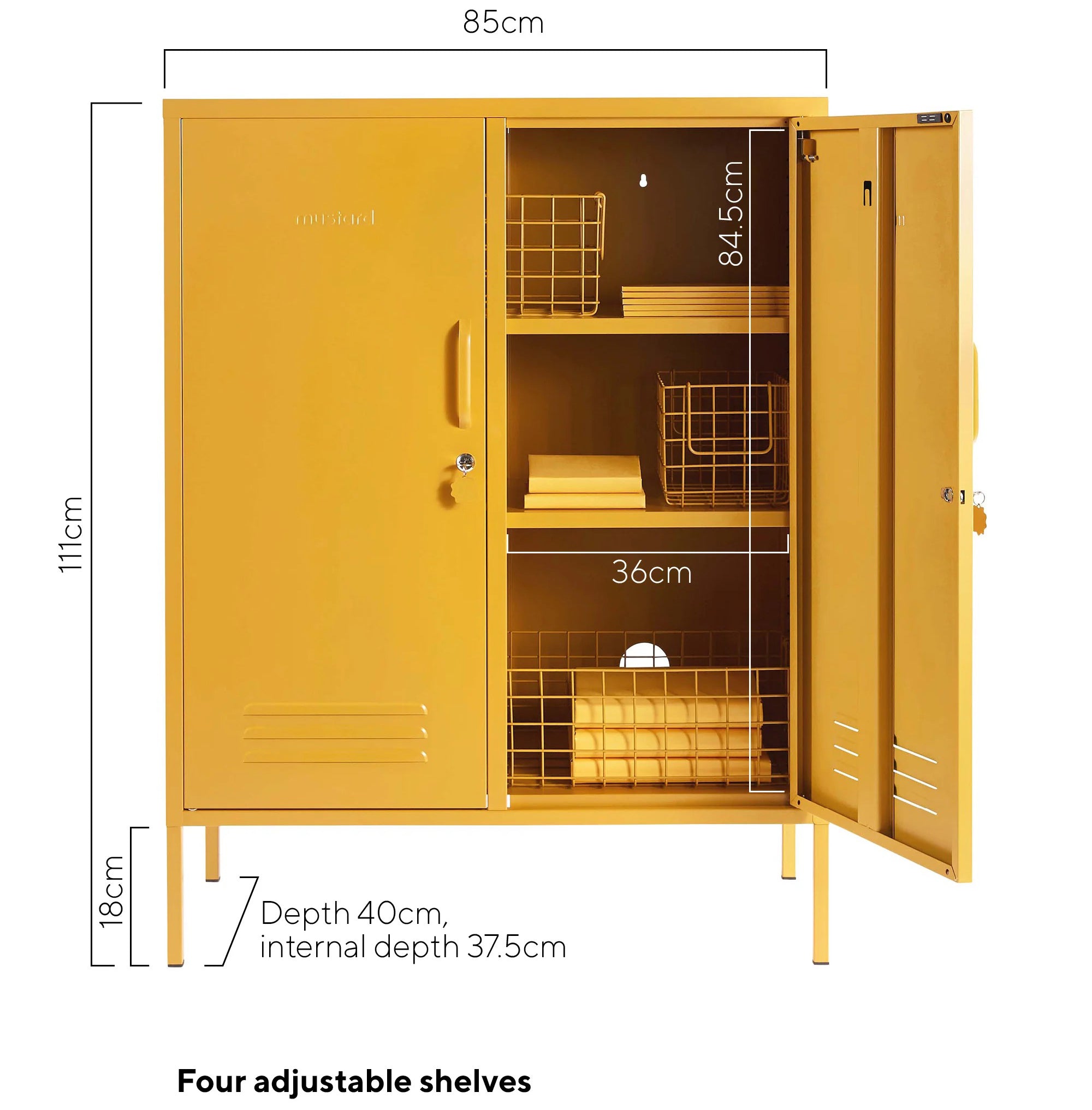 Mustard Made The Midi in Mustard - Dimensions