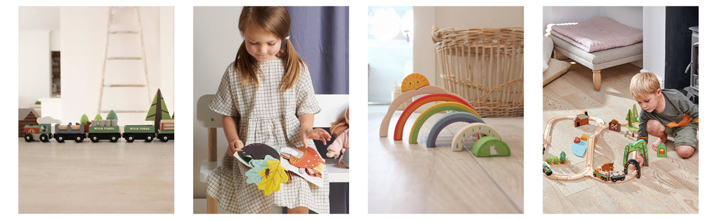 Tender Leaf Toys and Thread bear Design: Sustainable and eco-friendly wooden toys created in the UK