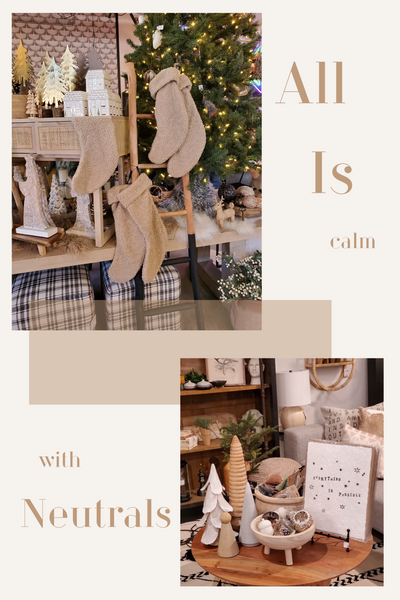 neutral color holiday decor