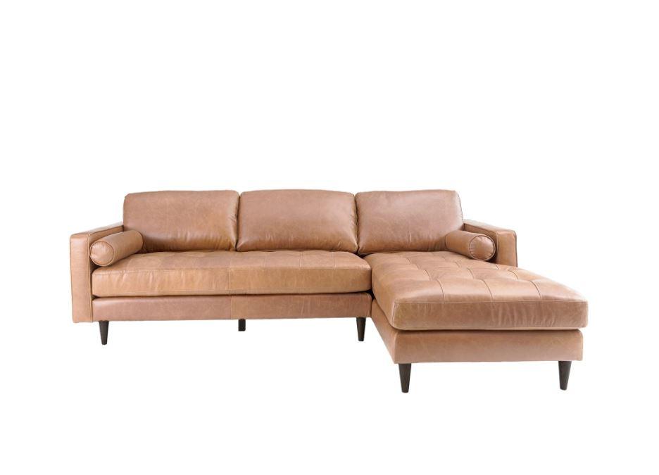 Anders Leather Sectional - Butterscotch