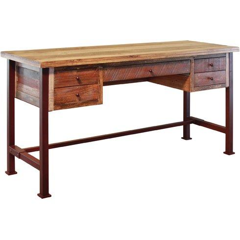 Reclaimed Wood Writing Desk Vintage Office Furniture From City
