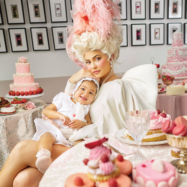 Stormi wearing Baby Bonnet