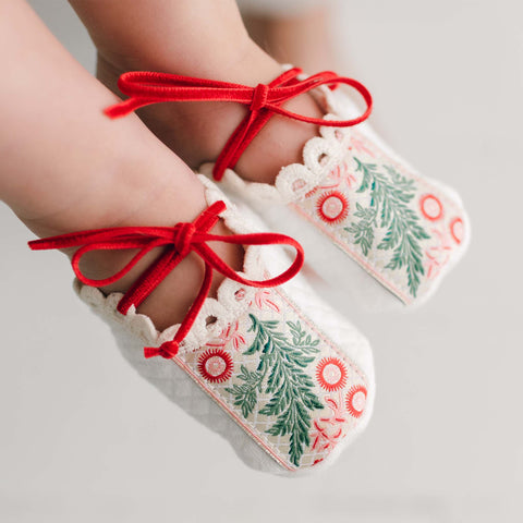 quilted christmas booties