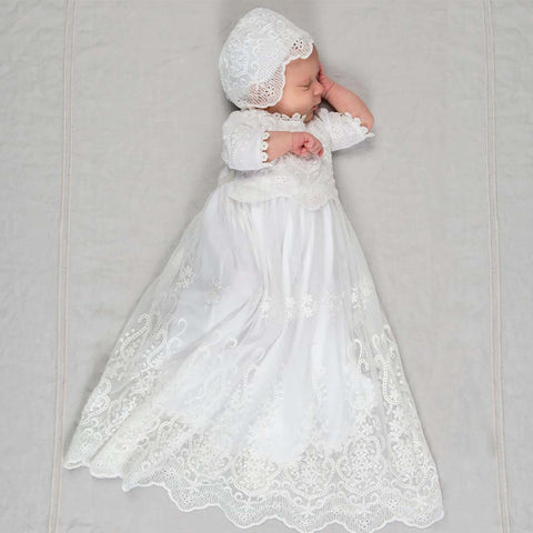 eliza blessing gown and bonnet