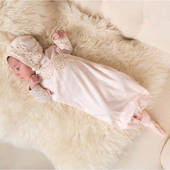 newborn baby girl knot gown