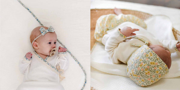 newborn girl knot gown