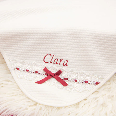personalized baby christmas blanket