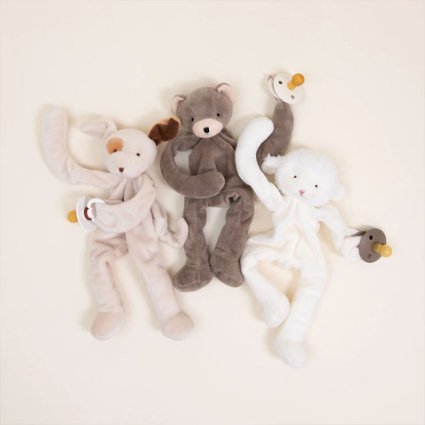 silly bunny buddies pacifier holders