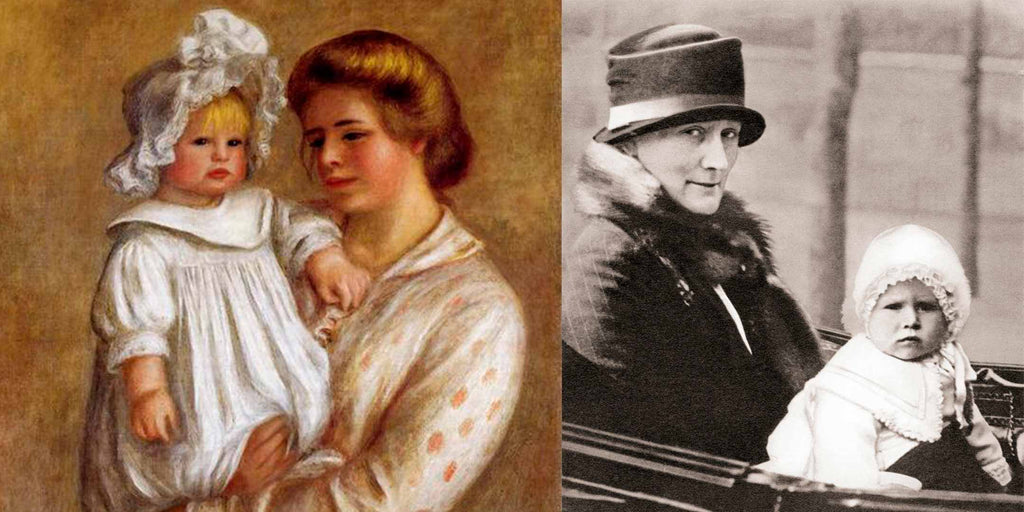 renee painting and queen elizabeth in baby bonnets