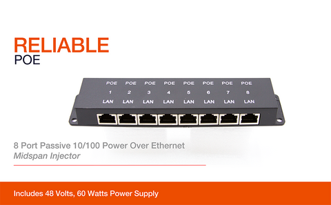 Enable-IT 360DC DC Powered Gigabit PoE Injector 60W 56V