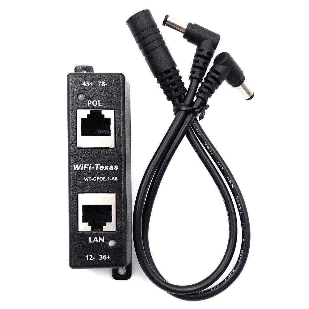 Single Port Gigabit Mode A/B Passive PoE Injector (Power Supply Not Included)