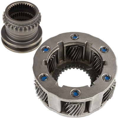 transfer case 6 pinion planetary differential carrier and hub