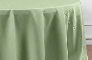 white round table linens