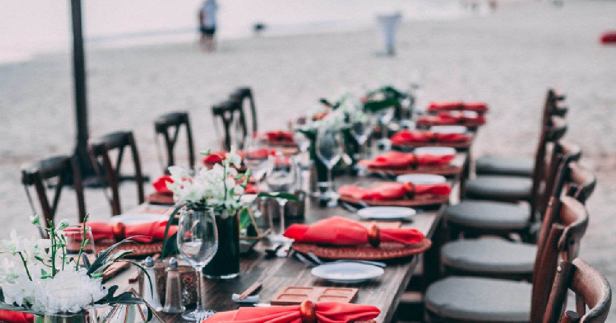 For beach wedding decor highlight the natural beauty of the beach.