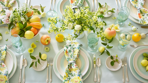 Spring color palette table decroations