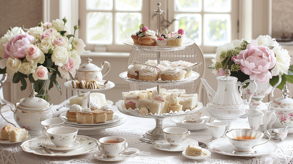 Afternoon tea Mother's Day table setting ideas with elegance