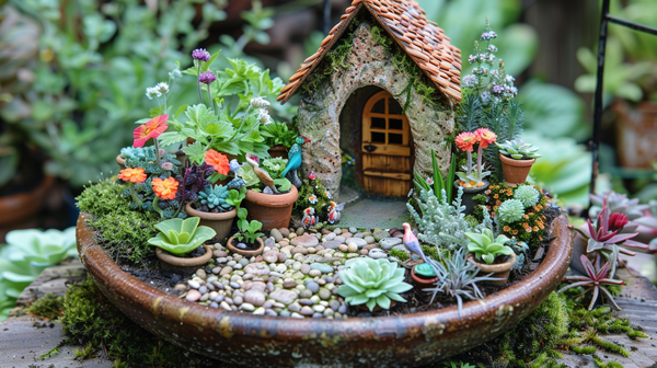 Miniature Fairy Tale Garden Set In A Fantasy Realm