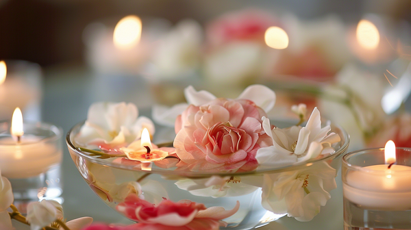 Easter Table Setting Featuring Floating Floral Arrangements