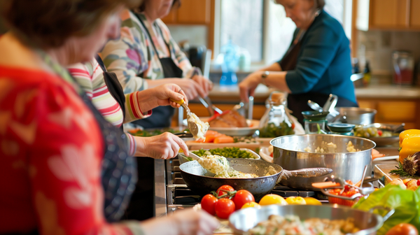 Cooking class, lively Mother’s Day event ideas.