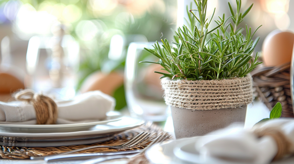 Easter Table Setting With A Natural Themed Table Decor