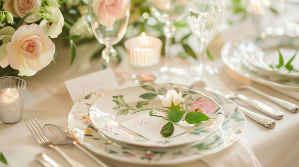 Personalized place cards for a spring table decor