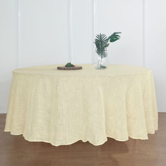 Elegant Ivory Seamless Round Tablecloth for a Perfect Event Decor