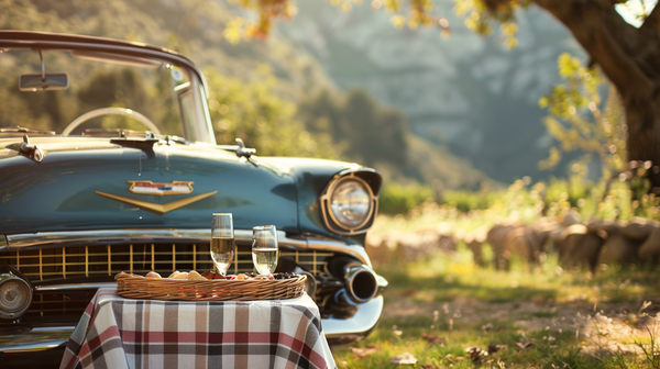 Vintage car picnic, great as a Mother’s Day event idea