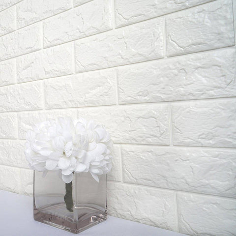 White Foam Brick Wall