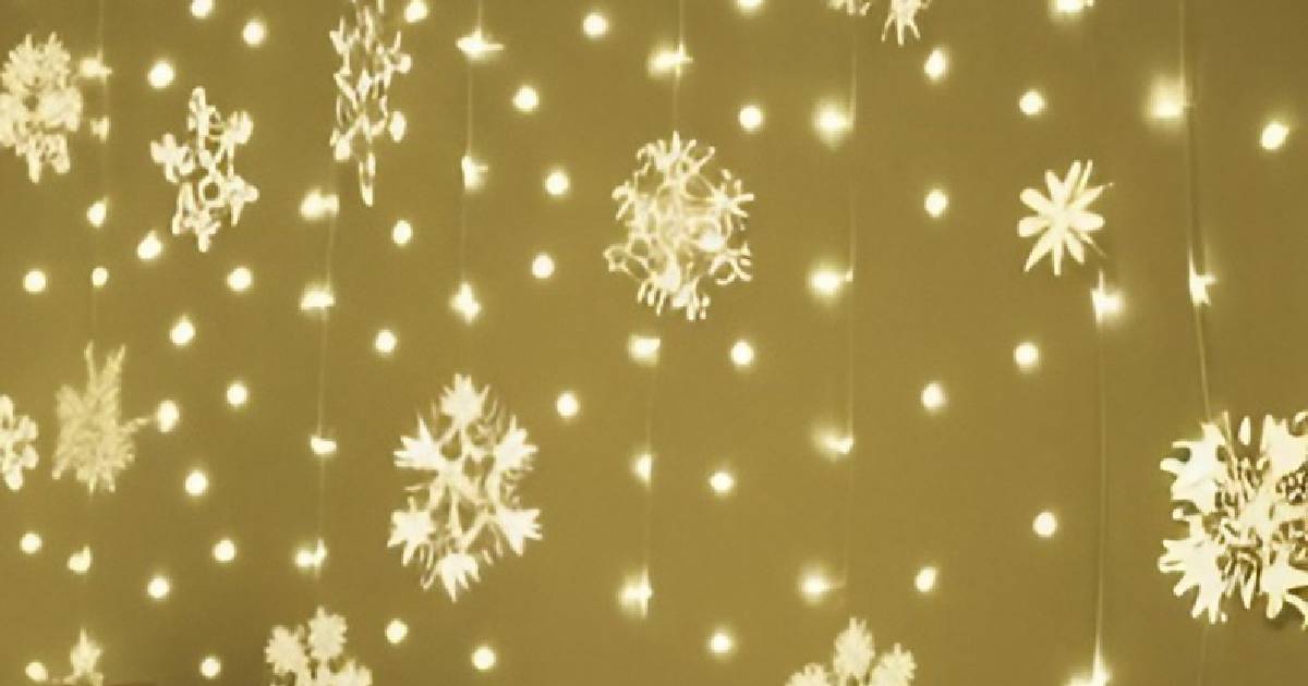 DIY Snowflake Curtain Backdrop
