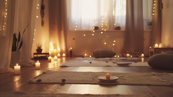 Yoga retreat ambiance, Mother's Day party ideas.