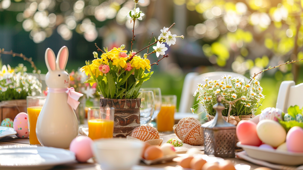 A Tableful Of Easter Themed Table Decor