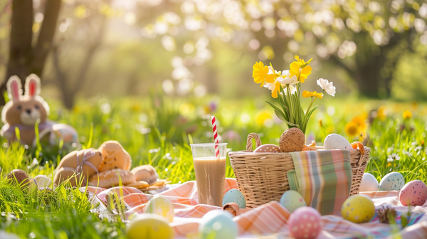 Pastel Colored Outdoor Picnic Decor To Inspire Easter Event Ideas
