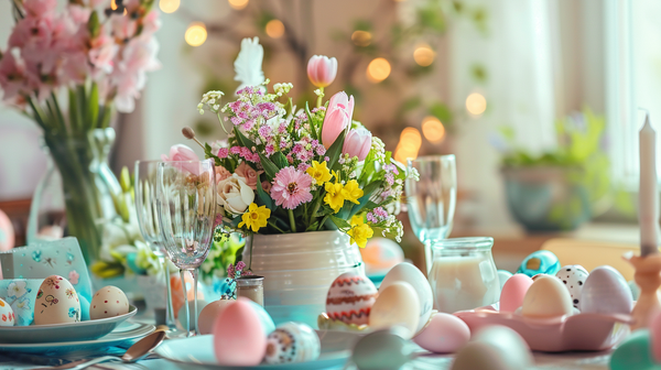 Easter Inspired Table Decor With Pastel Color Themes