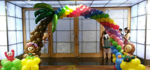 Hawaiian Themed Balloon Arch