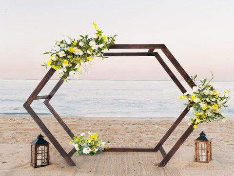 hexagon wedding arch