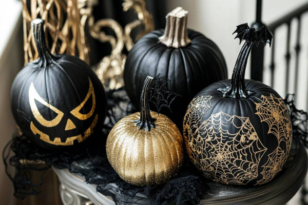 indoor halloween decor- pumpkins